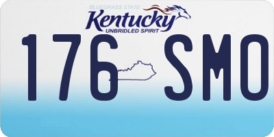 KY license plate 176SMO
