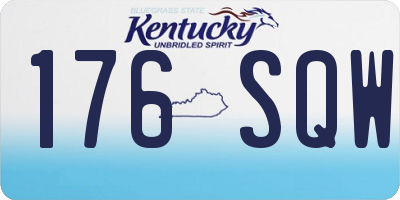 KY license plate 176SQW