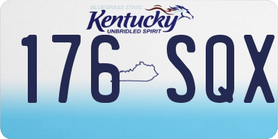 KY license plate 176SQX