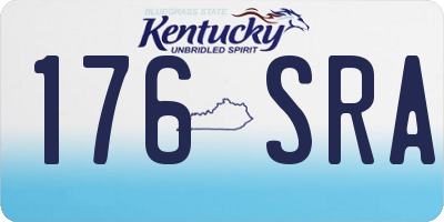 KY license plate 176SRA