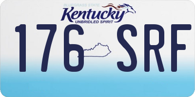 KY license plate 176SRF
