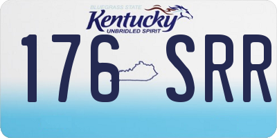 KY license plate 176SRR
