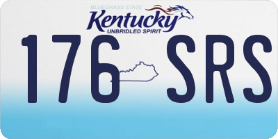 KY license plate 176SRS