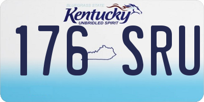 KY license plate 176SRU