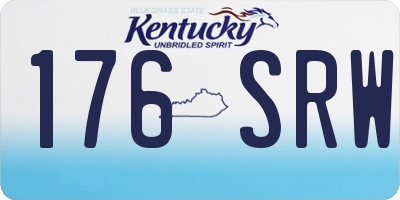 KY license plate 176SRW