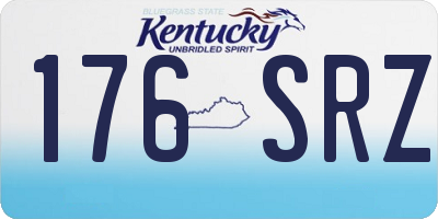 KY license plate 176SRZ