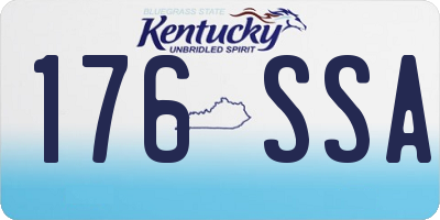 KY license plate 176SSA