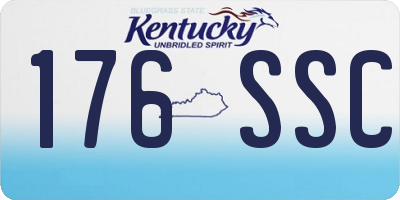 KY license plate 176SSC
