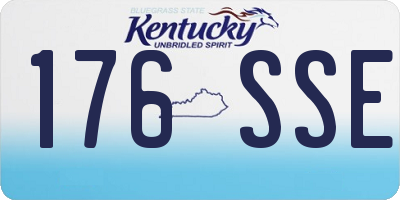 KY license plate 176SSE
