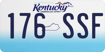 KY license plate 176SSF