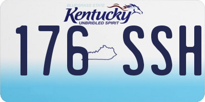 KY license plate 176SSH