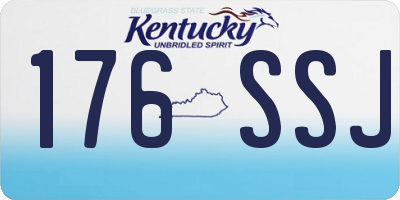 KY license plate 176SSJ