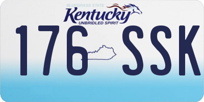 KY license plate 176SSK