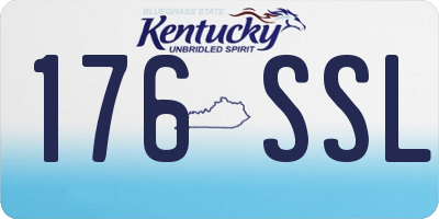 KY license plate 176SSL