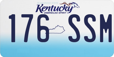 KY license plate 176SSM