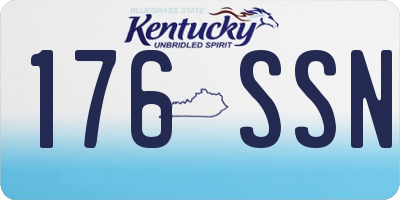 KY license plate 176SSN