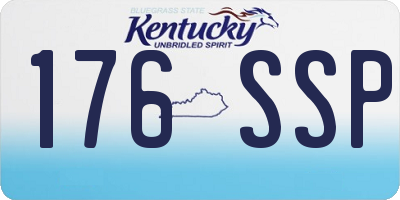KY license plate 176SSP