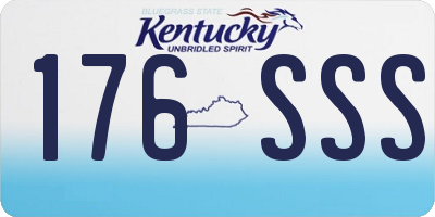 KY license plate 176SSS