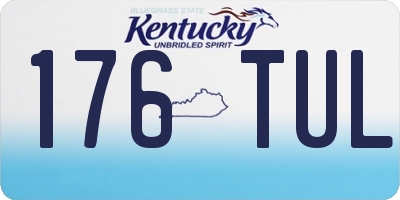 KY license plate 176TUL