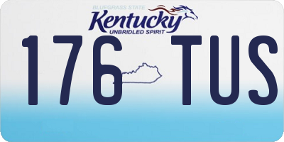 KY license plate 176TUS