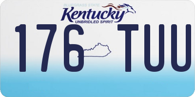 KY license plate 176TUU