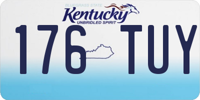 KY license plate 176TUY