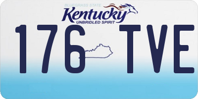 KY license plate 176TVE