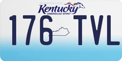 KY license plate 176TVL