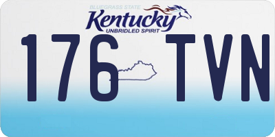 KY license plate 176TVN