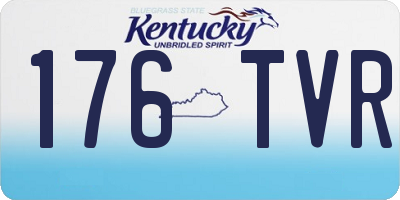 KY license plate 176TVR