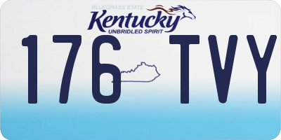 KY license plate 176TVY