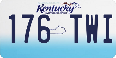 KY license plate 176TWI