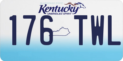 KY license plate 176TWL