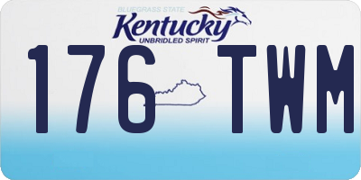 KY license plate 176TWM