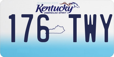 KY license plate 176TWY