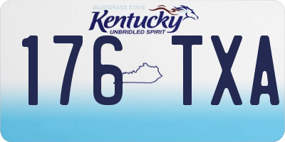 KY license plate 176TXA