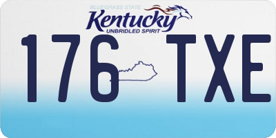 KY license plate 176TXE