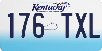 KY license plate 176TXL