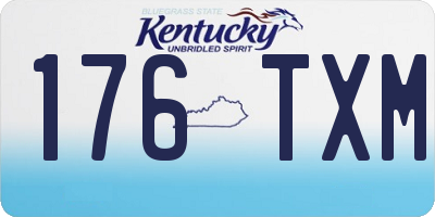 KY license plate 176TXM