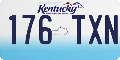 KY license plate 176TXN