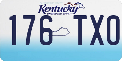 KY license plate 176TXO