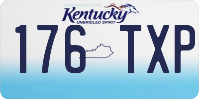 KY license plate 176TXP