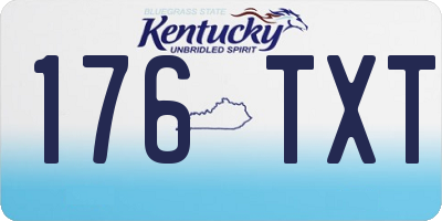 KY license plate 176TXT