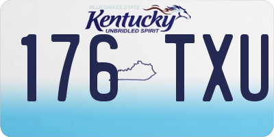 KY license plate 176TXU