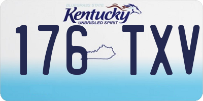 KY license plate 176TXV