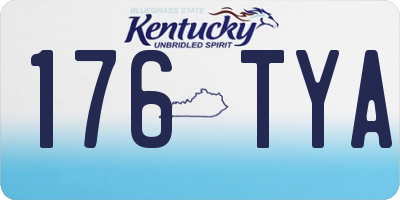 KY license plate 176TYA