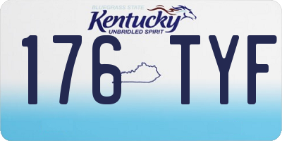 KY license plate 176TYF