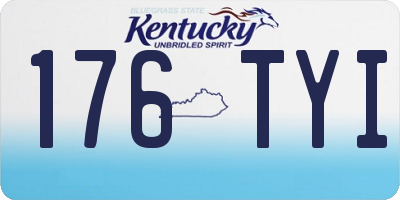 KY license plate 176TYI