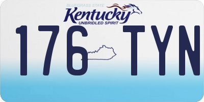 KY license plate 176TYN