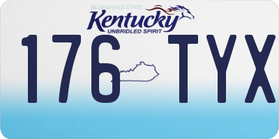 KY license plate 176TYX